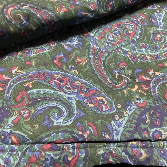 Block Square Quilt Colorful Homemade 80X66 Blanket - Picture 7 of 8